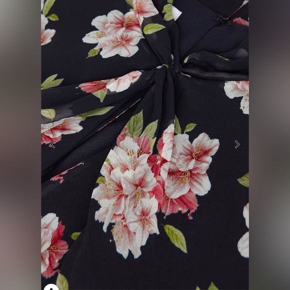 HOBBS London Helena Silk Floral Midi Dress - Navy Multi (Sz 4) - Picture 7 of 8